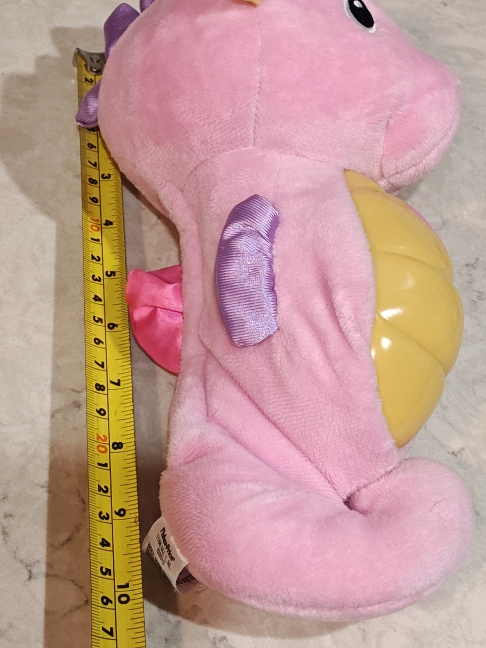 Fisher Price Soothe and Glow Pink Seahorse Music Light Up 10" Stuffed Animal Toy